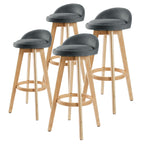 Leila Contemporary Wooden Bar Stool