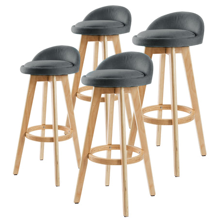 Leila Contemporary Wooden Bar Stool