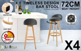 Leila Contemporary Wooden Bar Stool