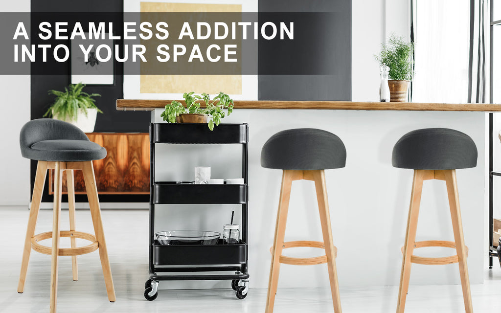 Leila Contemporary Wooden Bar Stool