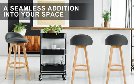 Leila Contemporary Wooden Bar Stool