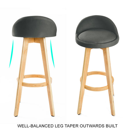 Leila Contemporary Wooden Bar Stool
