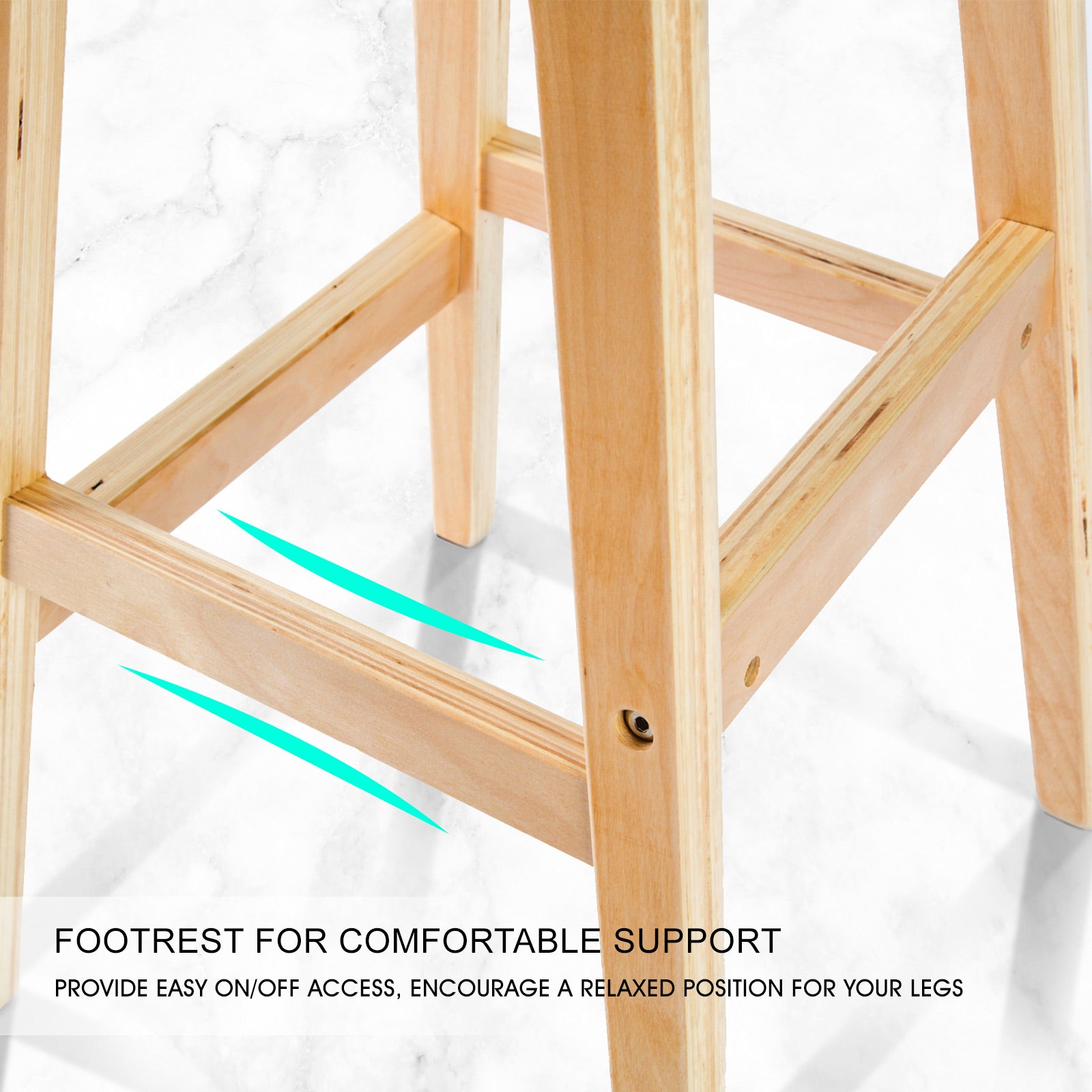 ELISE & SOPHIA Premium Bar Stool Set