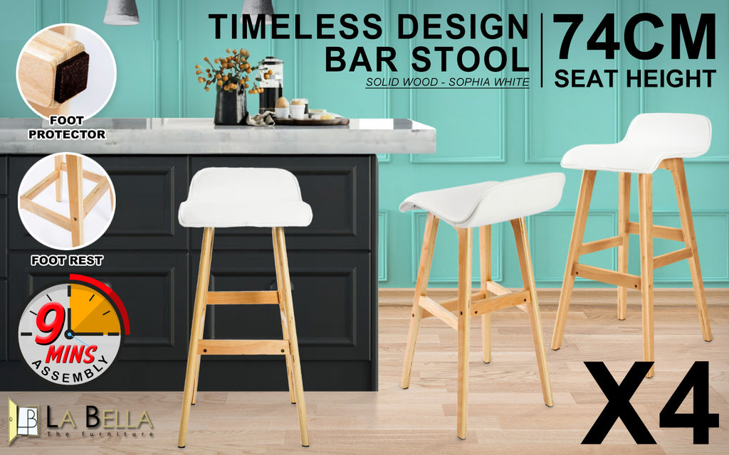 Sophia Mid-Century Modern Bar Stool Set
