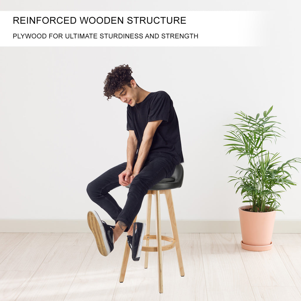 Leila Wood Bar Stool Set