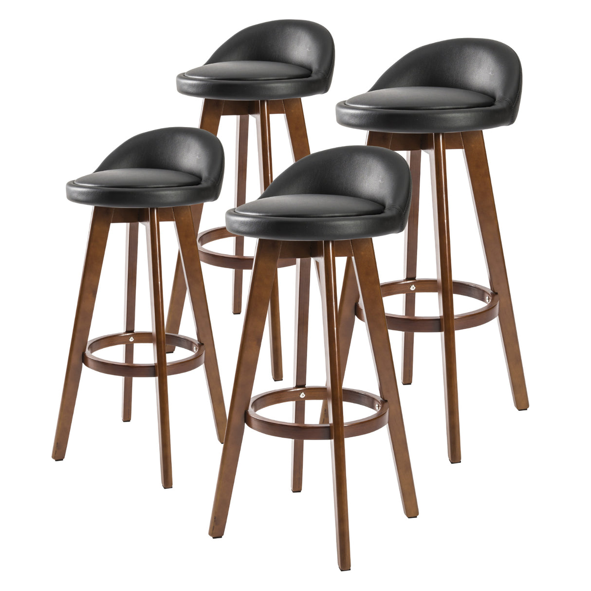 Leila Contemporary Wooden Bar Stool