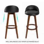 Leila Contemporary Wooden Bar Stool