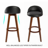 Leila Contemporary Wooden Bar Stool