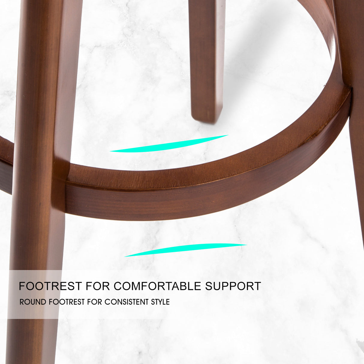 Leila Contemporary Wooden Bar Stool