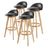 Leila Contemporary Wooden Bar Stool