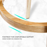 Leila Contemporary Wooden Bar Stool