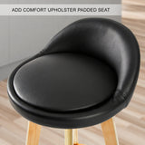 Leila Contemporary Wooden Bar Stool