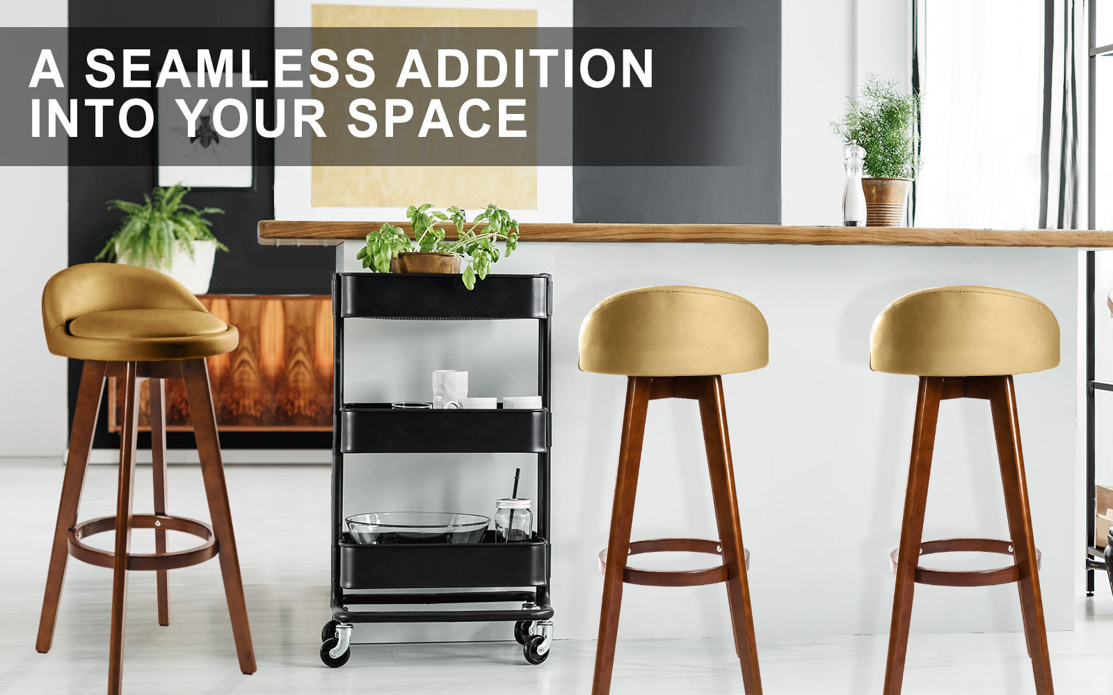 Leila Wood Bar Stool Set