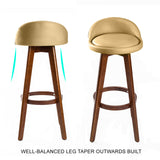 Leila Contemporary Wooden Bar Stool