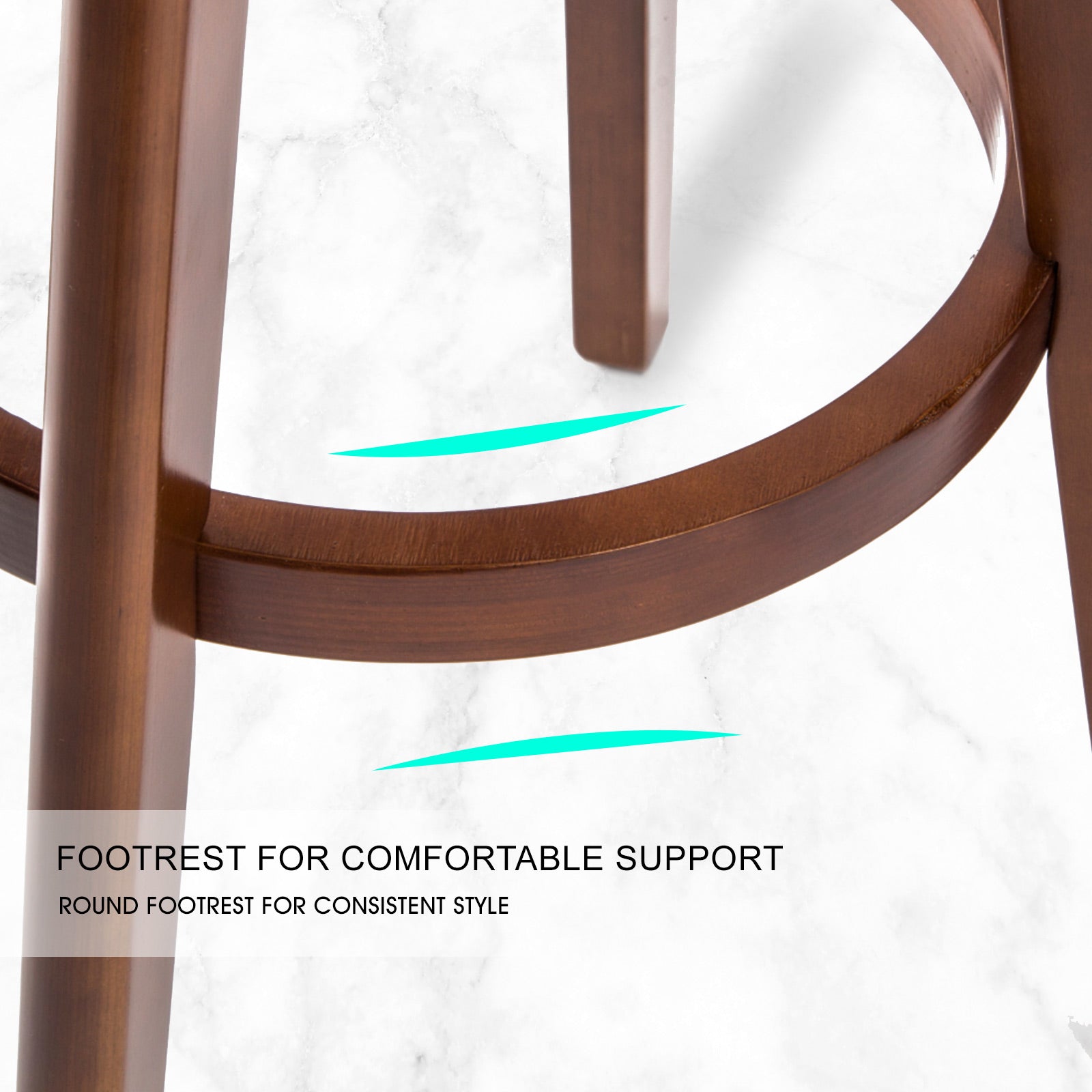 Leila Contemporary Wooden Bar Stool