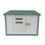 Small Plastic Pet House with Door - Green