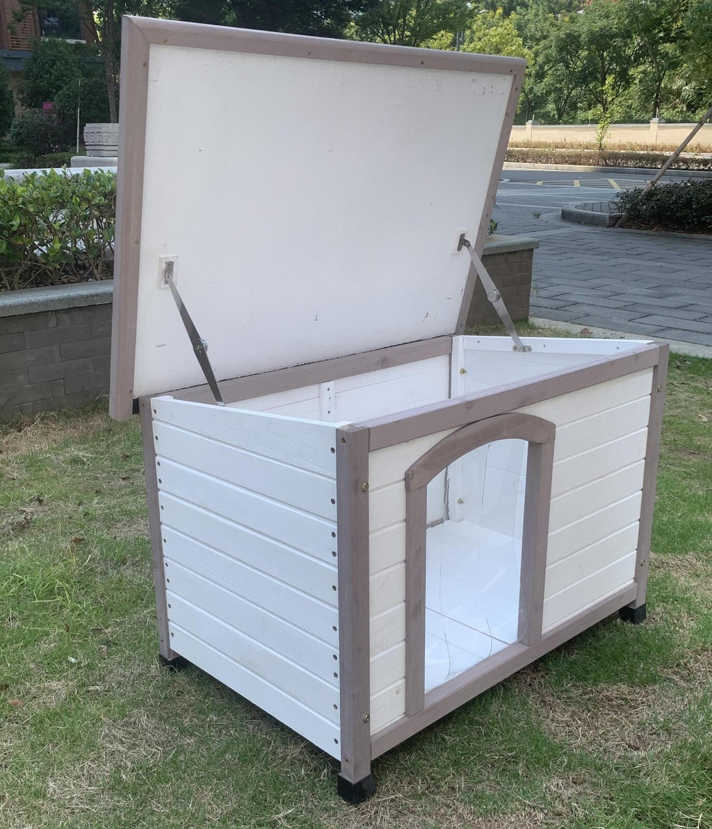 Wooden Timber Dog Kennel Cabin with Roof