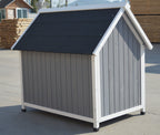 Grey Large Timber Dog Kennel House
