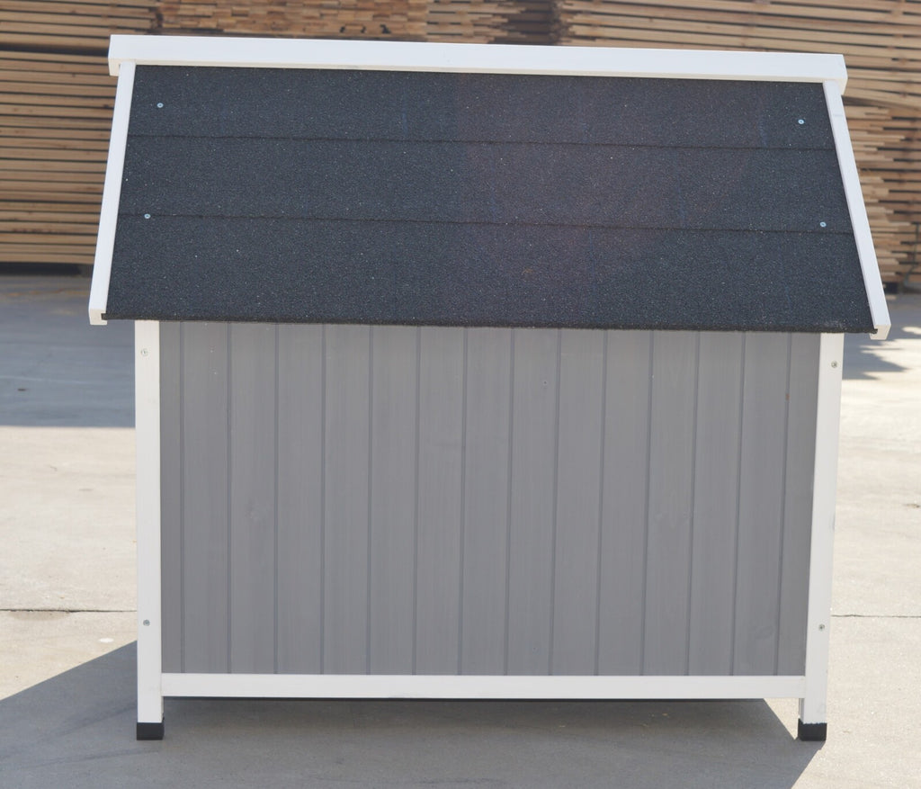 Grey Large Timber Dog Kennel House