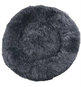 Calming Plush Round Bed for Pets