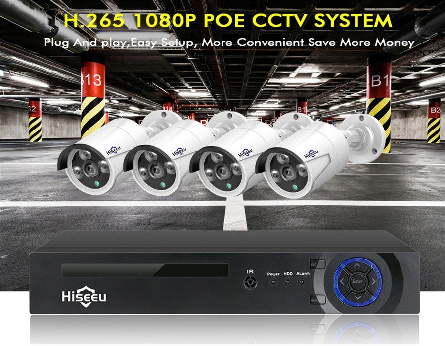 Hiseeu H5NVR-P4-624P 4MP PoE CCTV System