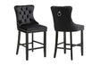 French Provincial Velvet Bar Stools - Set of 2