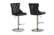 Sahara Black Barstool with Silver Base - Set of 2
