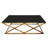 Alsea Modern Coffee Table with Metal Base