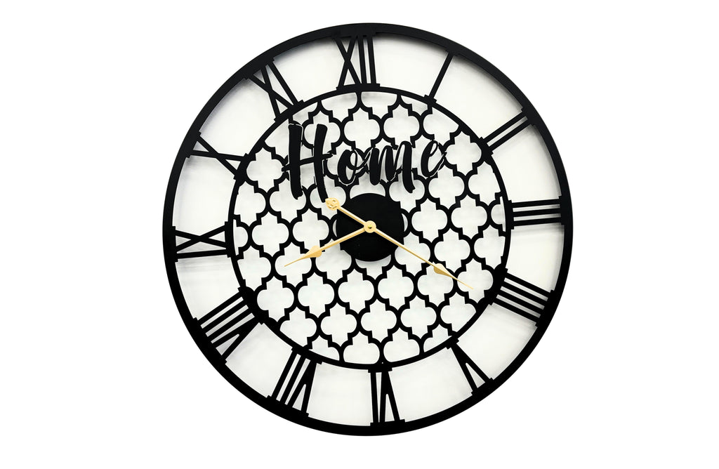 Quatrefoil 80cm Wall Clock - Various Colours