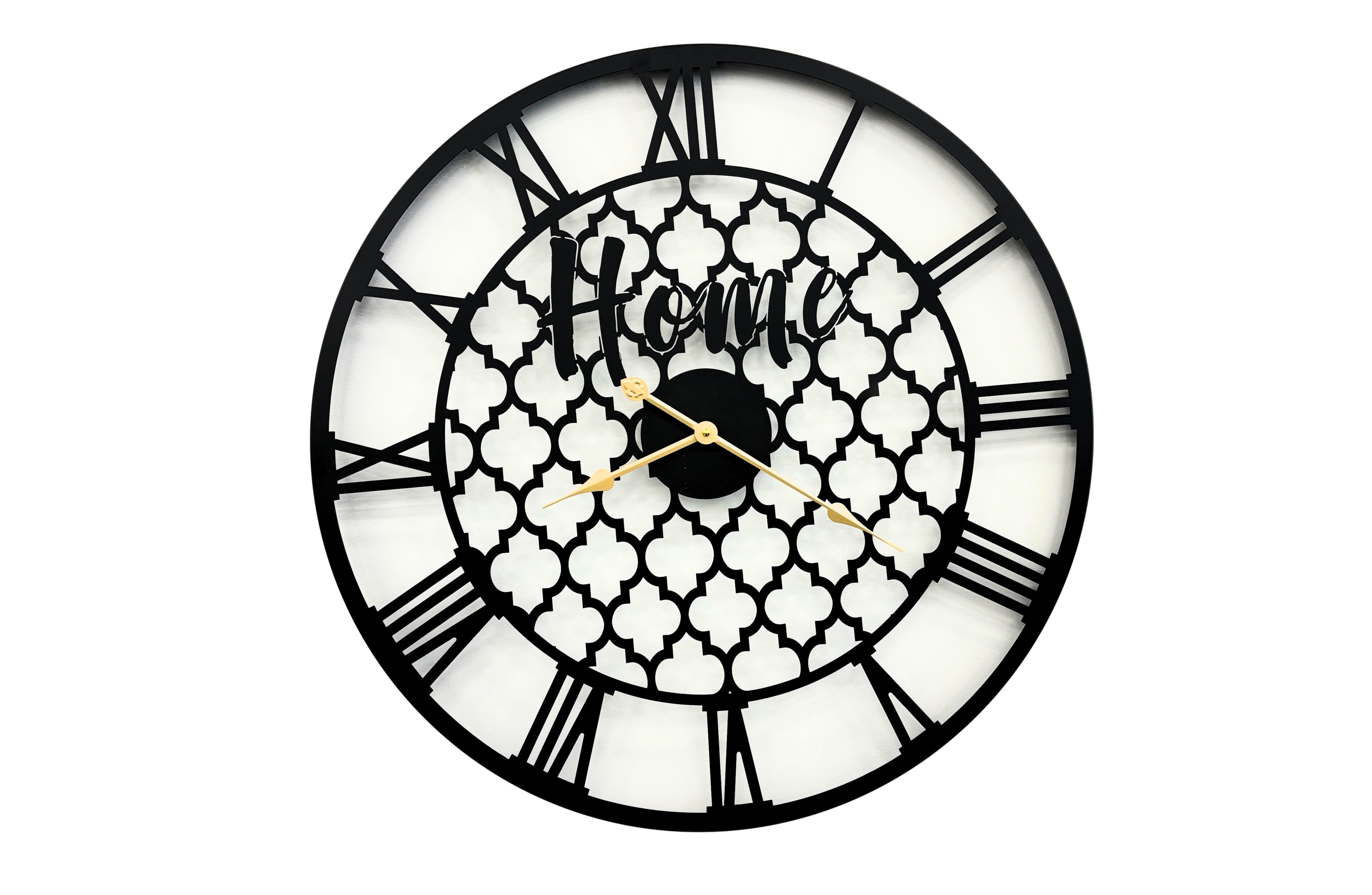 Quatrefoil 80cm Wall Clock - Various Colours