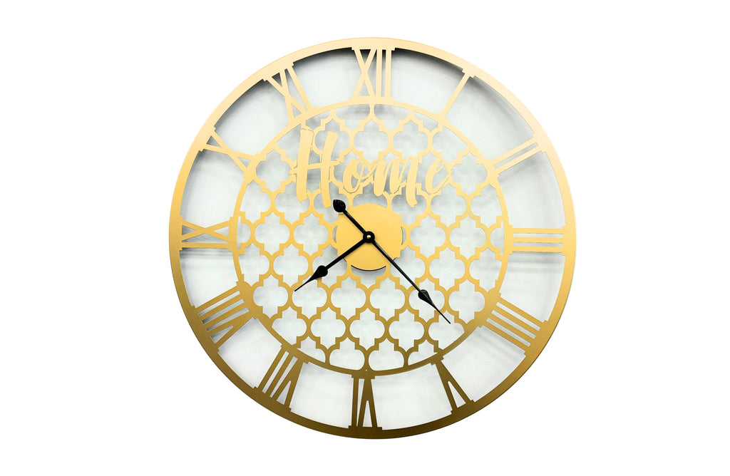 Quatrefoil 80cm Wall Clock - Various Colours