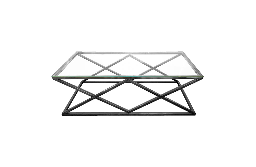Alsea Modern Coffee Table with Metal Base