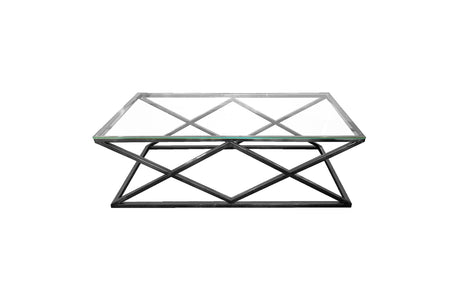 Alsea Modern Coffee Table with Metal Base