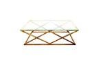 Alsea Modern Coffee Table with Metal Base
