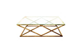 Alsea Modern Coffee Table with Metal Base