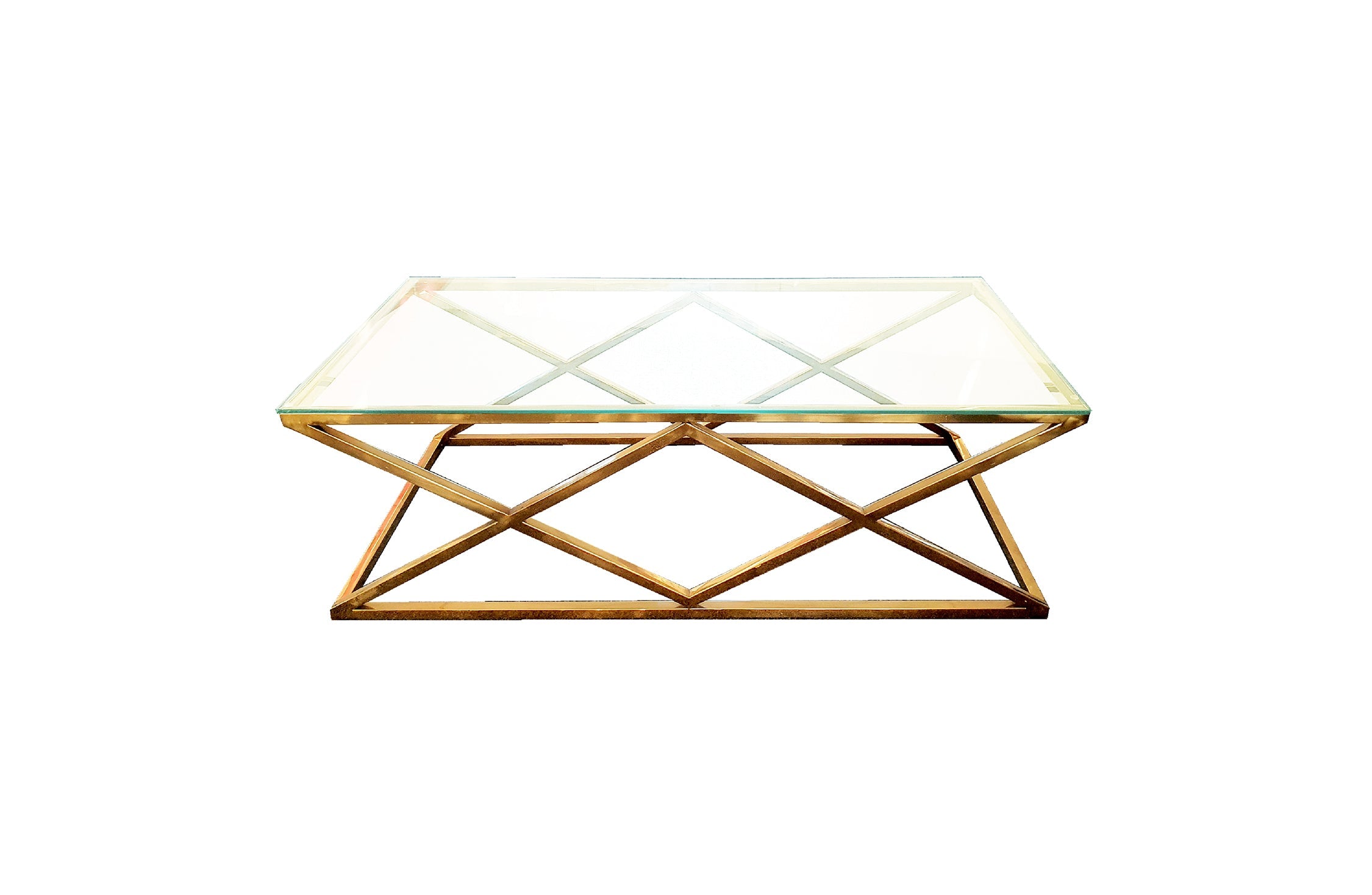 Alsea Modern Coffee Table with Metal Base