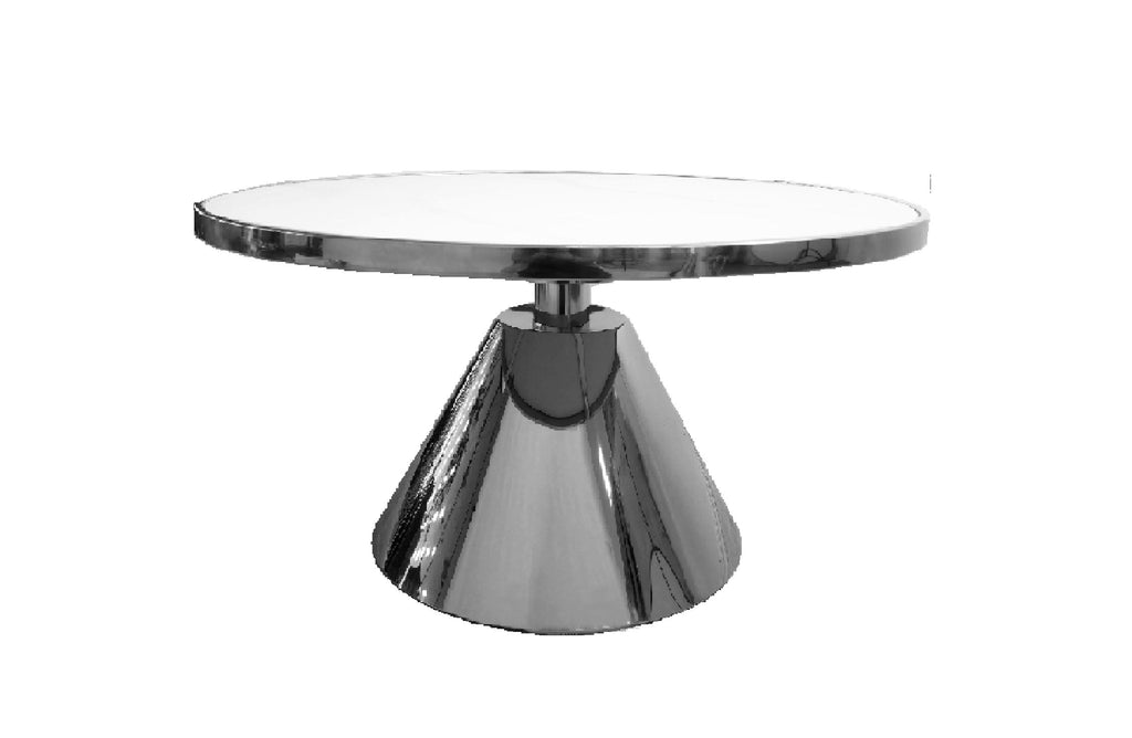 Modern Glam White Marble Coffee Table