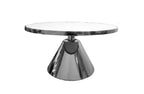 Modern Glam White Marble Coffee Table