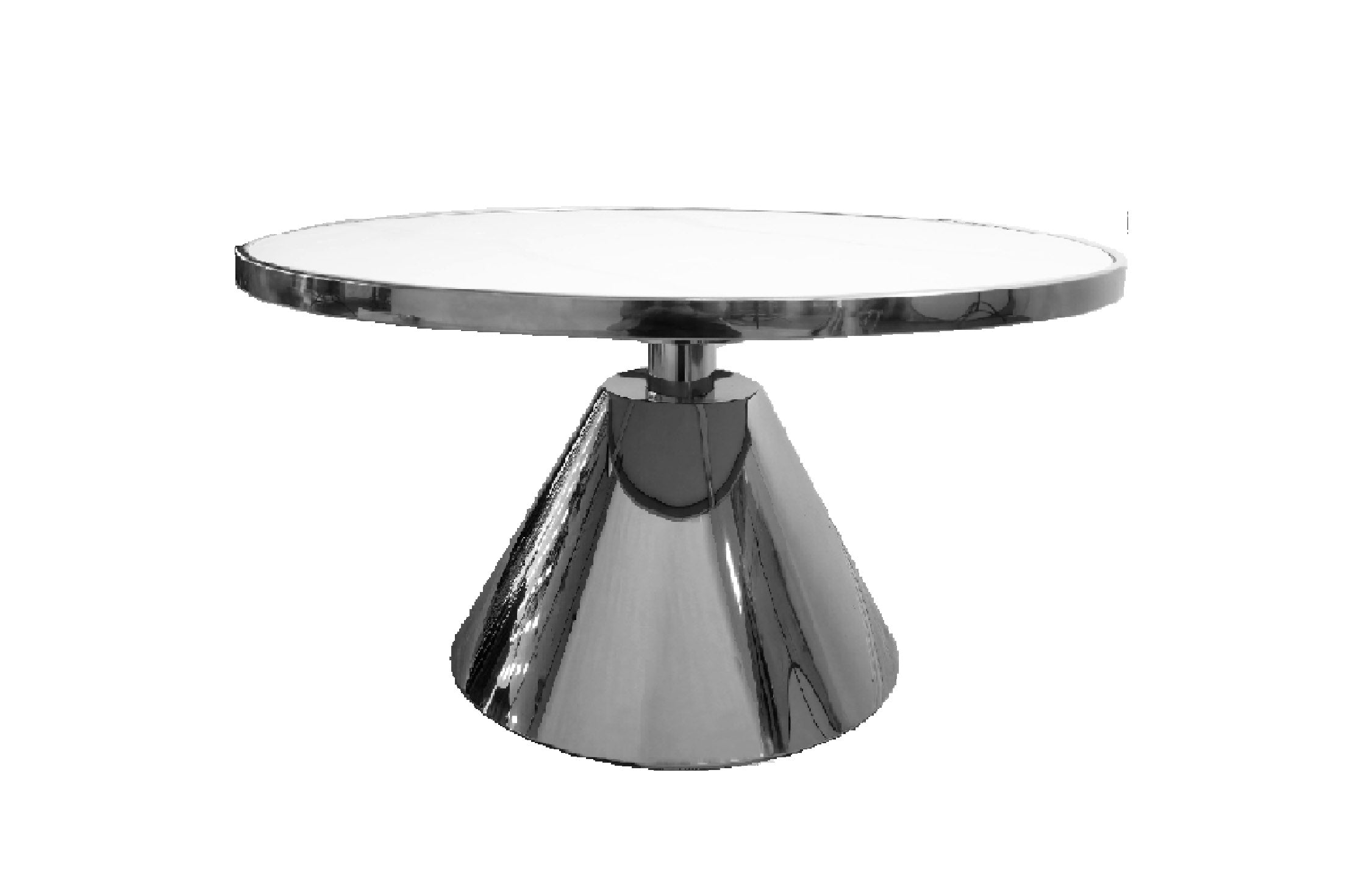Modern Glam White Marble Coffee Table