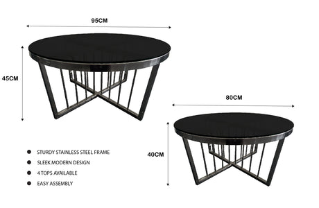 Elegance Versatile Coffee Table 80cm