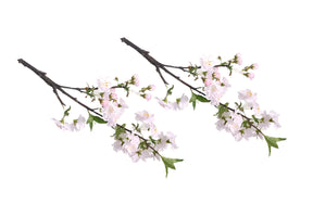 Artificial Single Stem Cherry Blossom 49cm - Soft Pink - Set of 2 Bunch