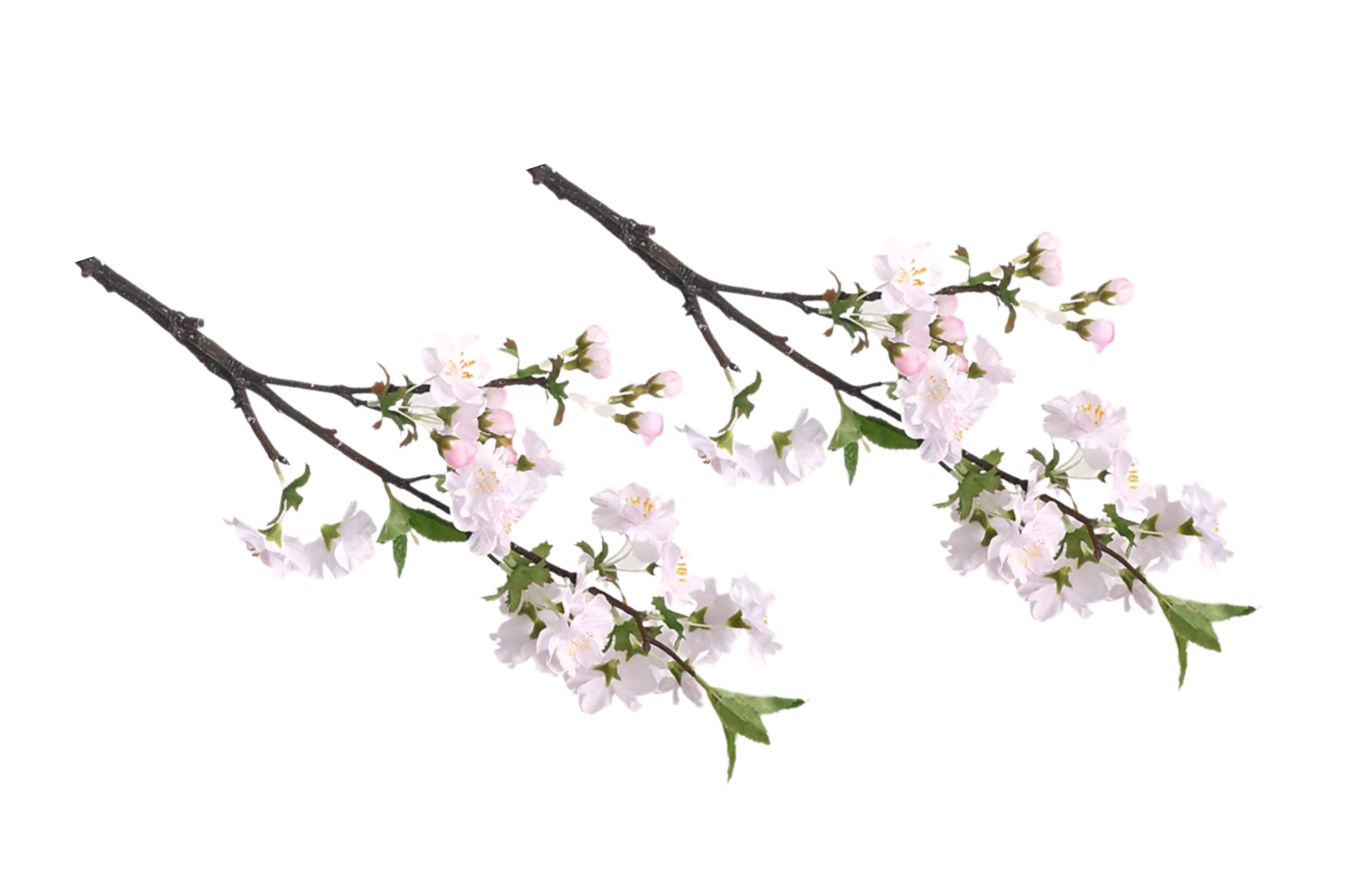 Artificial Single Stem Cherry Blossom 49cm - Soft Pink  - Set of 2 Bunch