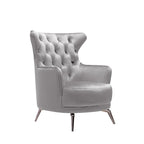 Grand Tufted Lounge - Light Grey Velvet