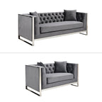 William Lounge Set - Dark Grey Velvet