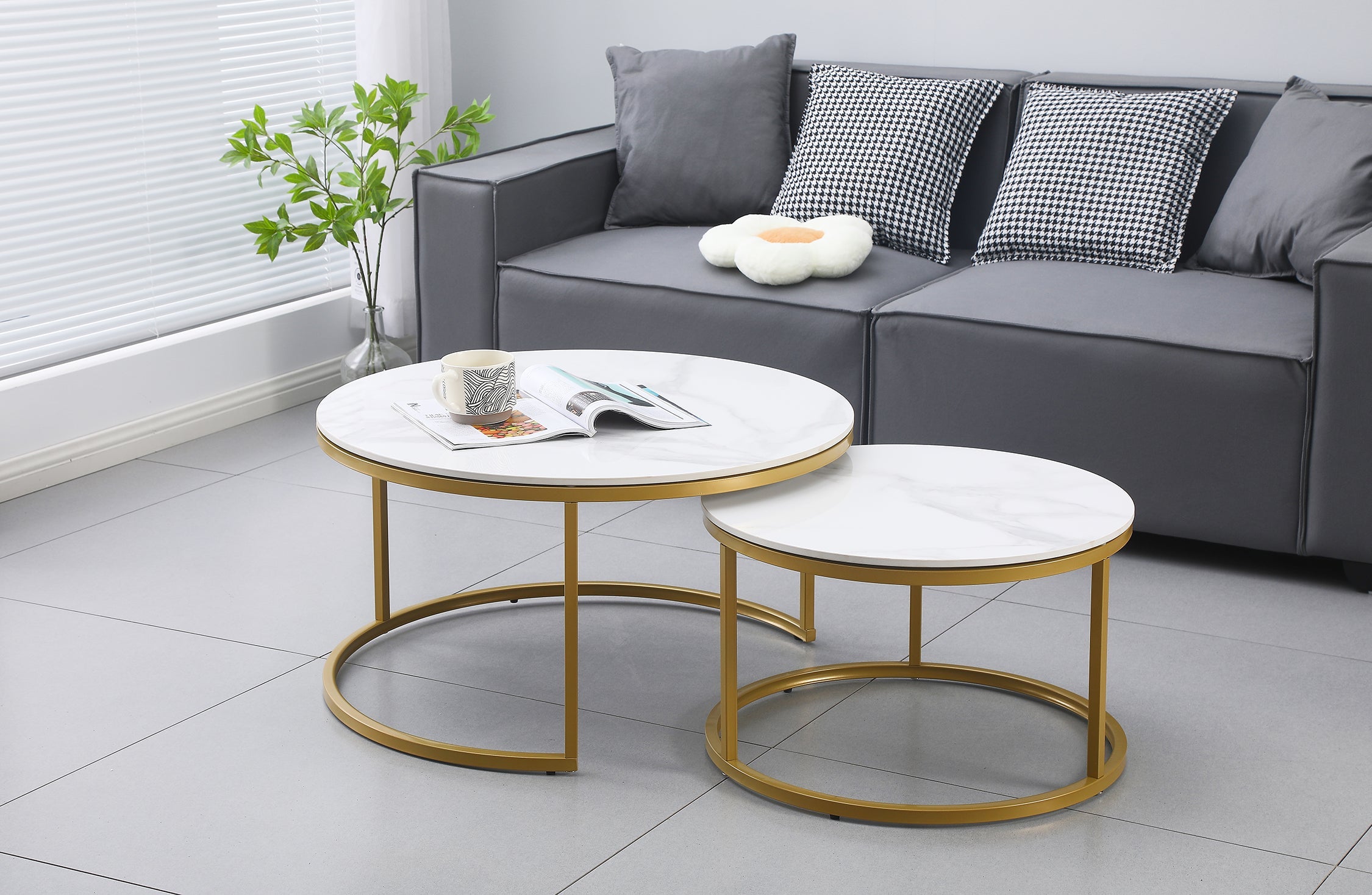 Modern Nesting Coffee Table Set