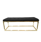 Holly Velvet Ottoman - Elegant Accent Piece