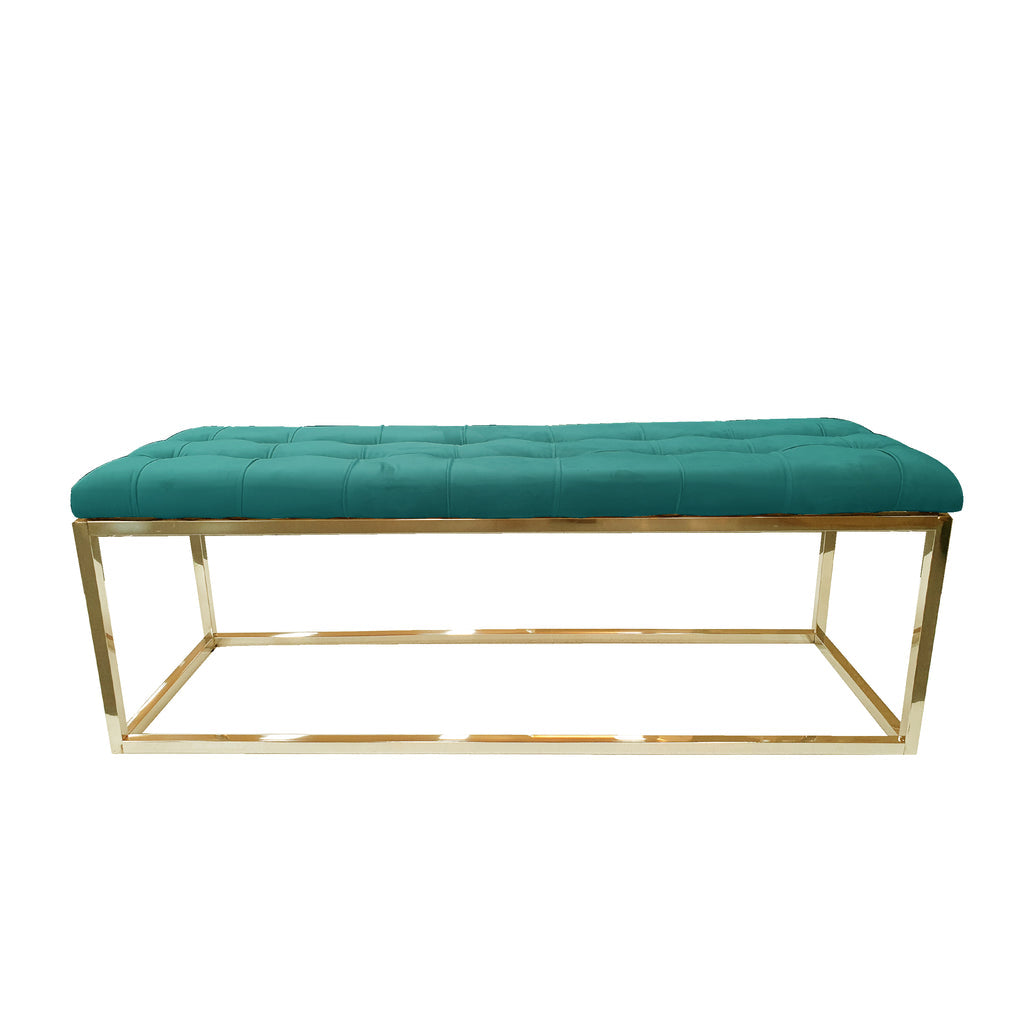 Holly Velvet Ottoman - Elegant Accent Piece