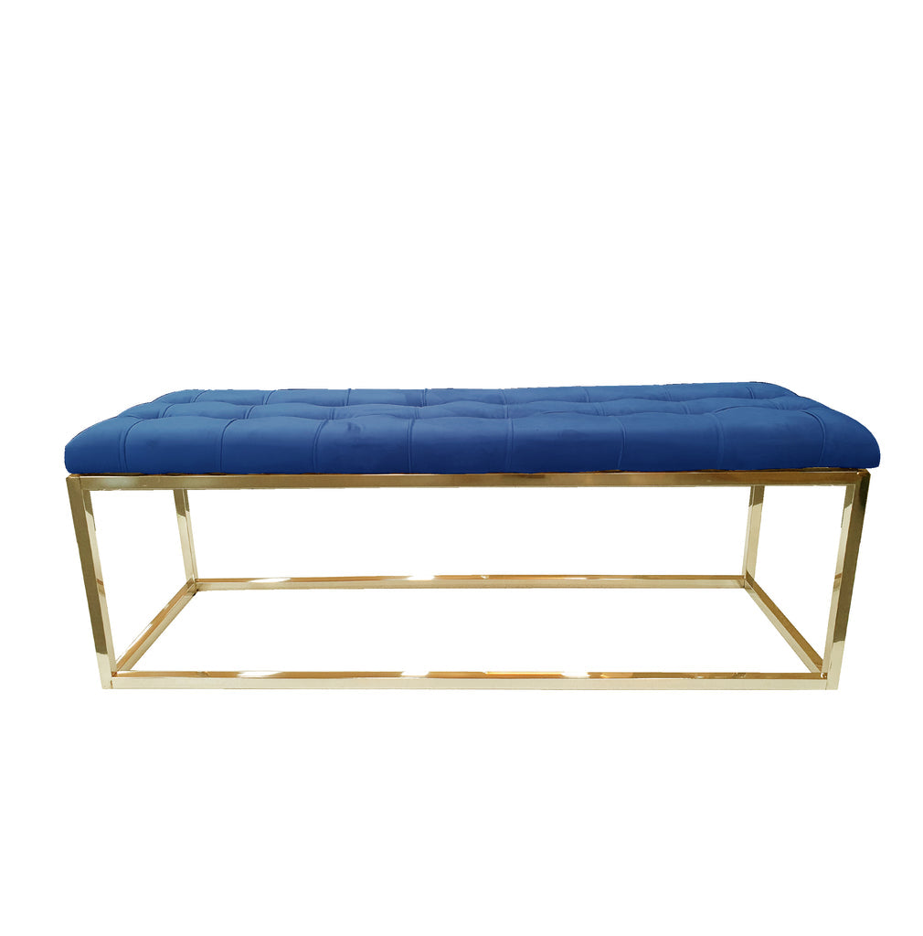 Holly Velvet Ottoman - Elegant Accent Piece