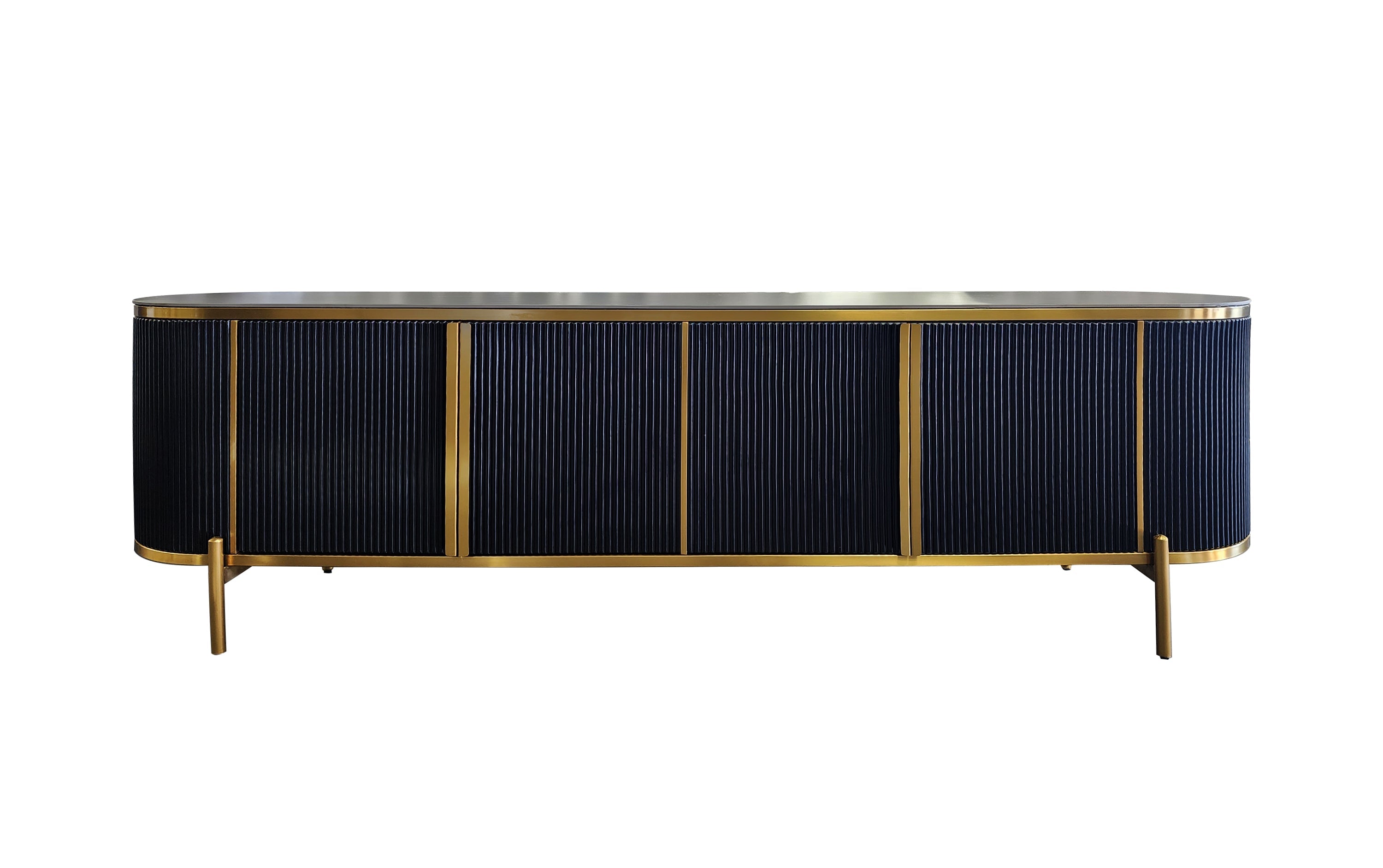 Kingsley Black Marble TV Unit