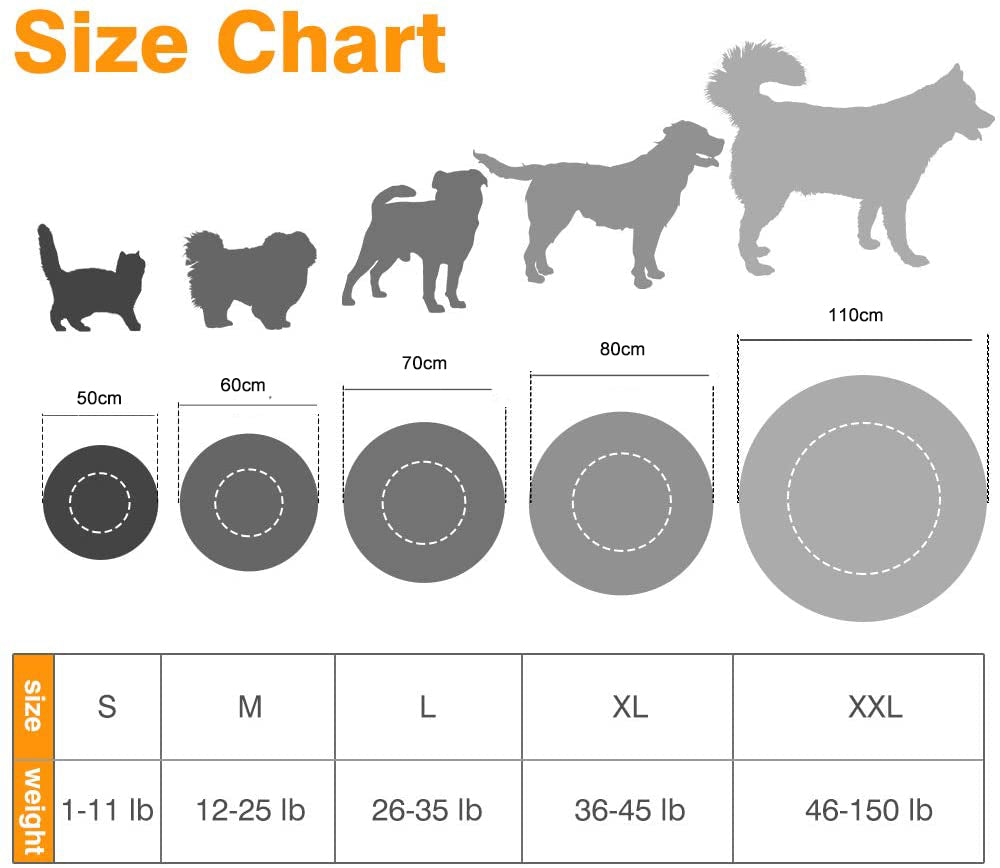 Plush Round Cuddler Pet Bed for Cats and Dogs